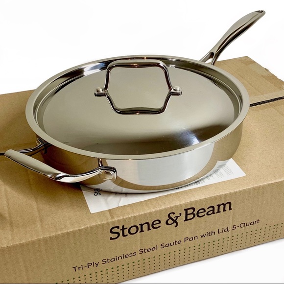 Stone & Beam Other - Stone&Beam Tri-Ply Stainless 5qt Saute Pan & Lid